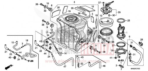 RESERVOIR A CARBURANT/POMPE A CARBURANT CBR1000SAF de 2015